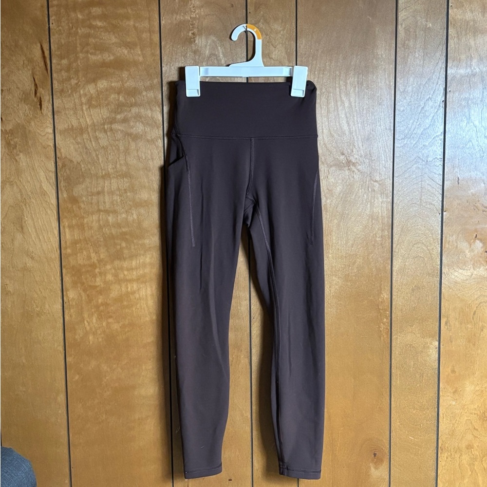 Brown High-Waisted Leggings